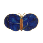 Broche papillon en or, lapis - lazuli et jaspe - Castafiore