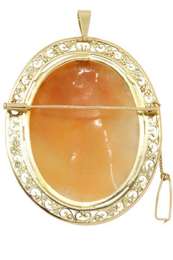 BROCHE PENDENTIF CAMÉE ART NOUVEAU - Castafiore