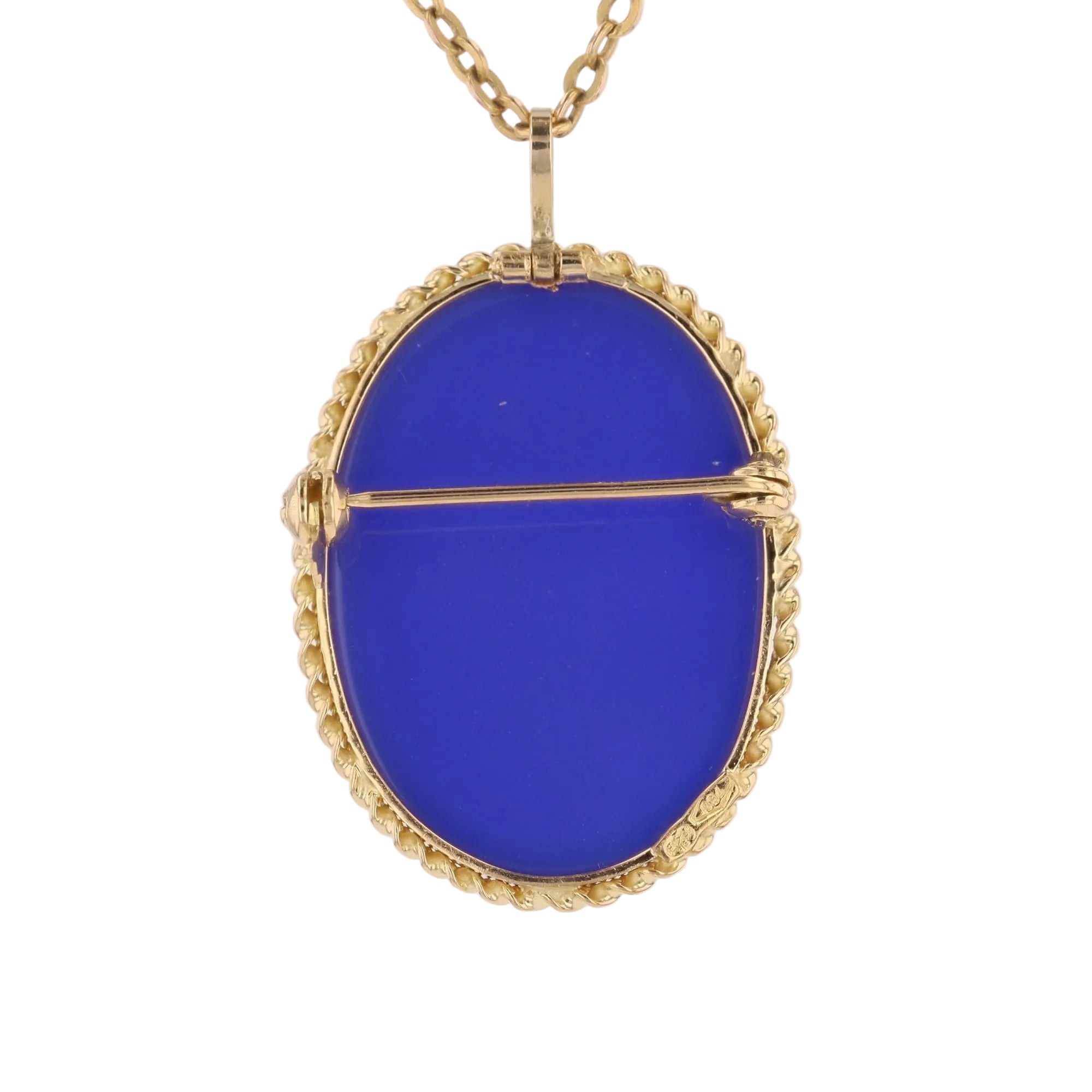 Brooch glass paste cameo pendant