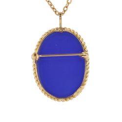 Brooch glass paste cameo pendant