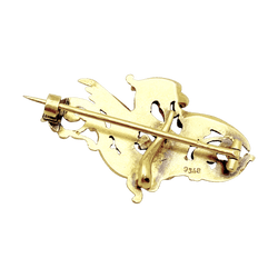 Brooch Chimera in yellow gold.
