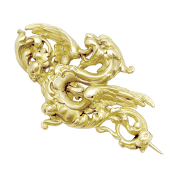 Brooch Chimera in yellow gold.