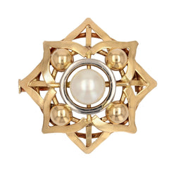 Broche perle et or - Castafiore