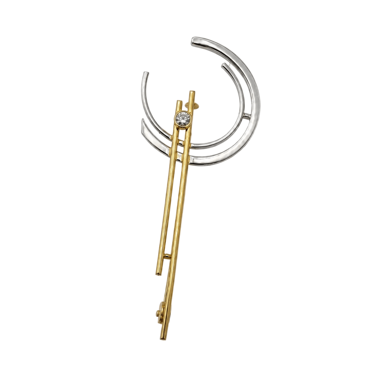 Broche PIERRE CARDIN en or blanc, or jaune et diamant - Castafiore