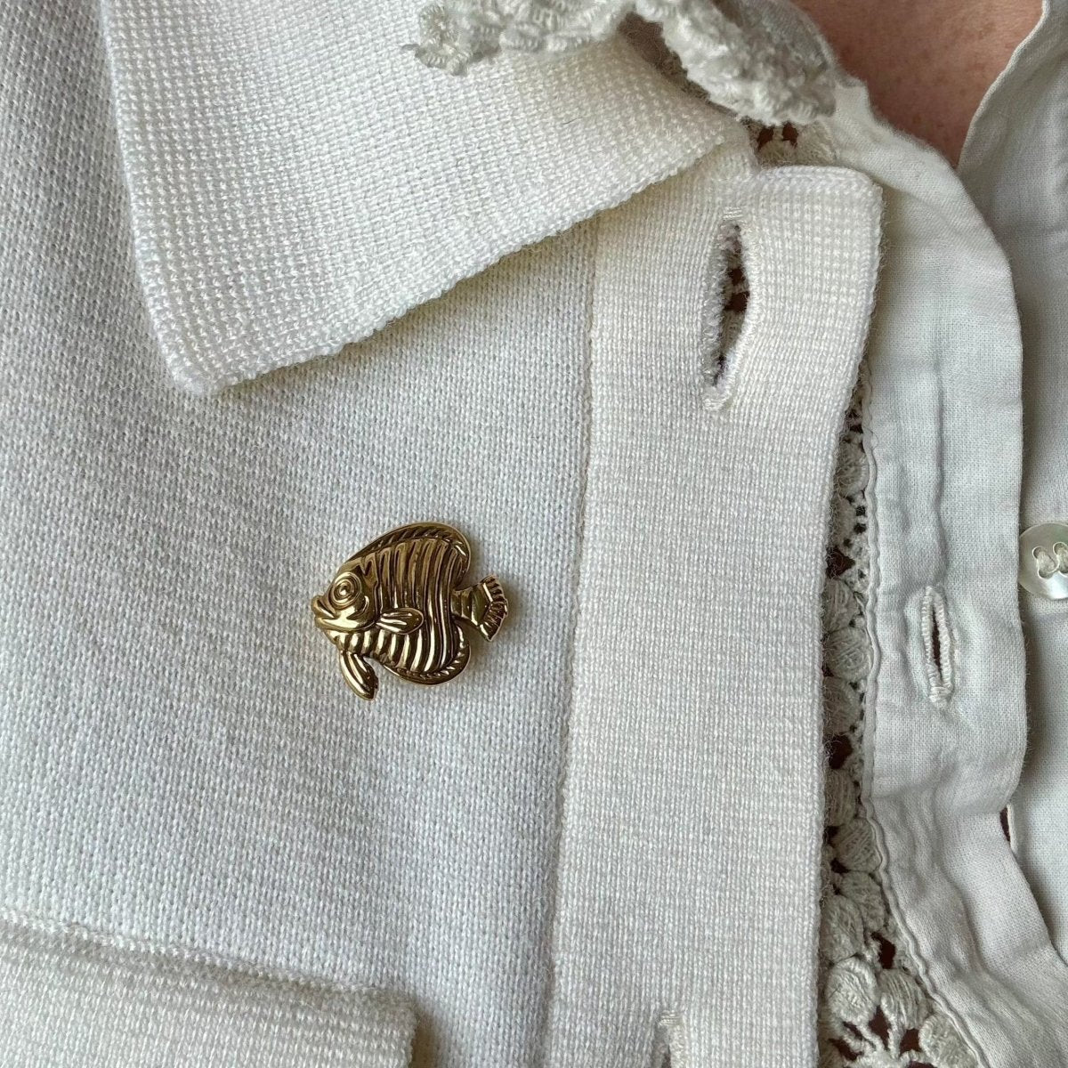 Broche poisson en or jaune - Castafiore