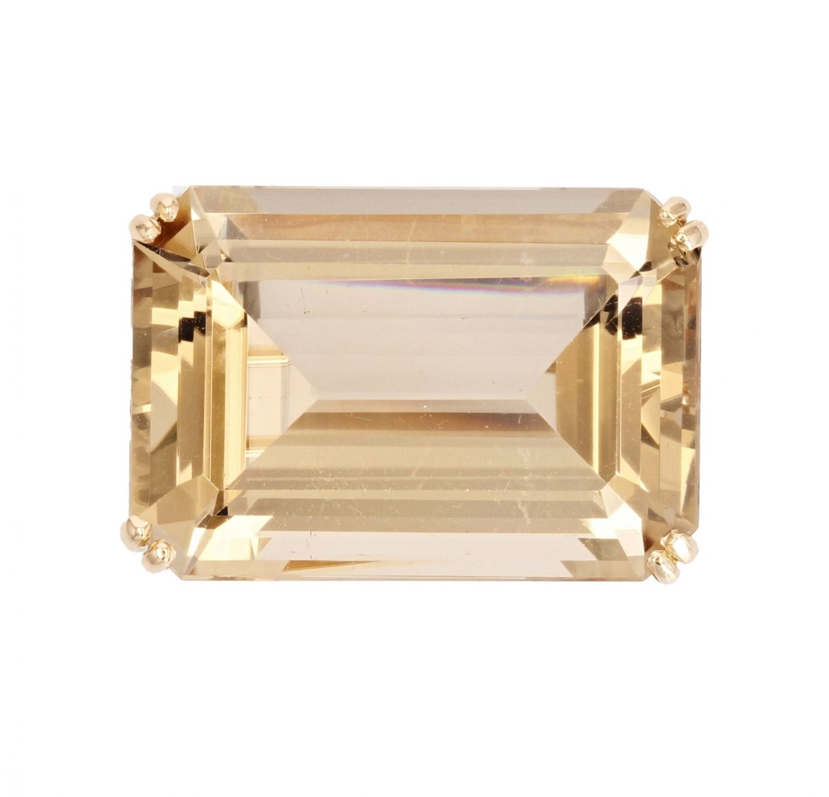 Broche rétro citrine - Castafiore