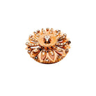 Broche ronde fleur de diamants en or rose - Castafiore