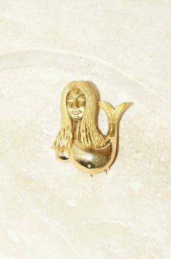 Broche Sirène Jean Cocteau pour Fred en Or Jaune - Castafiore