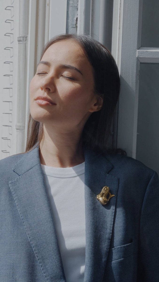 Broche Sirène Jean Cocteau pour Fred en Or Jaune - Castafiore