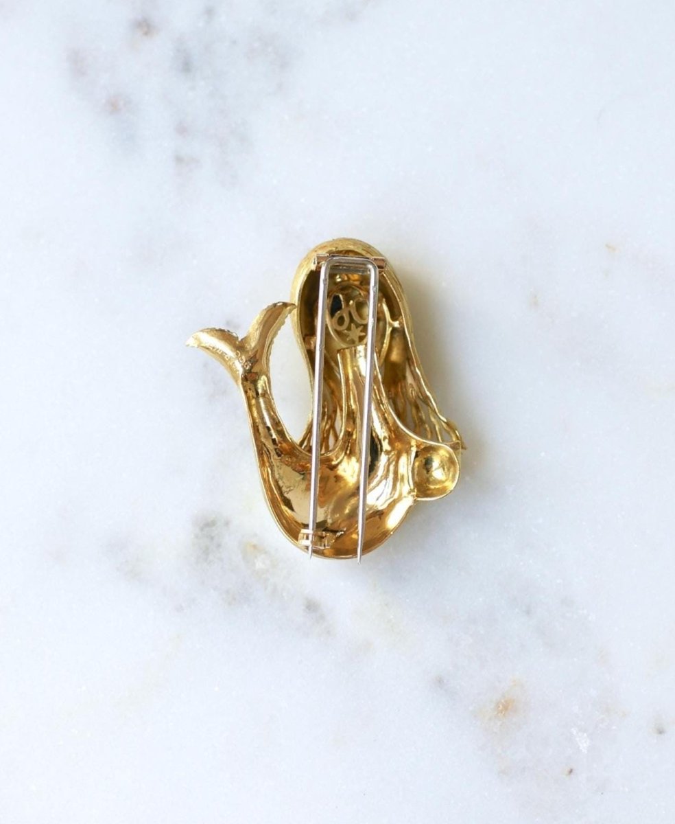 Broche Sirène Jean Cocteau pour Fred en Or Jaune - Castafiore