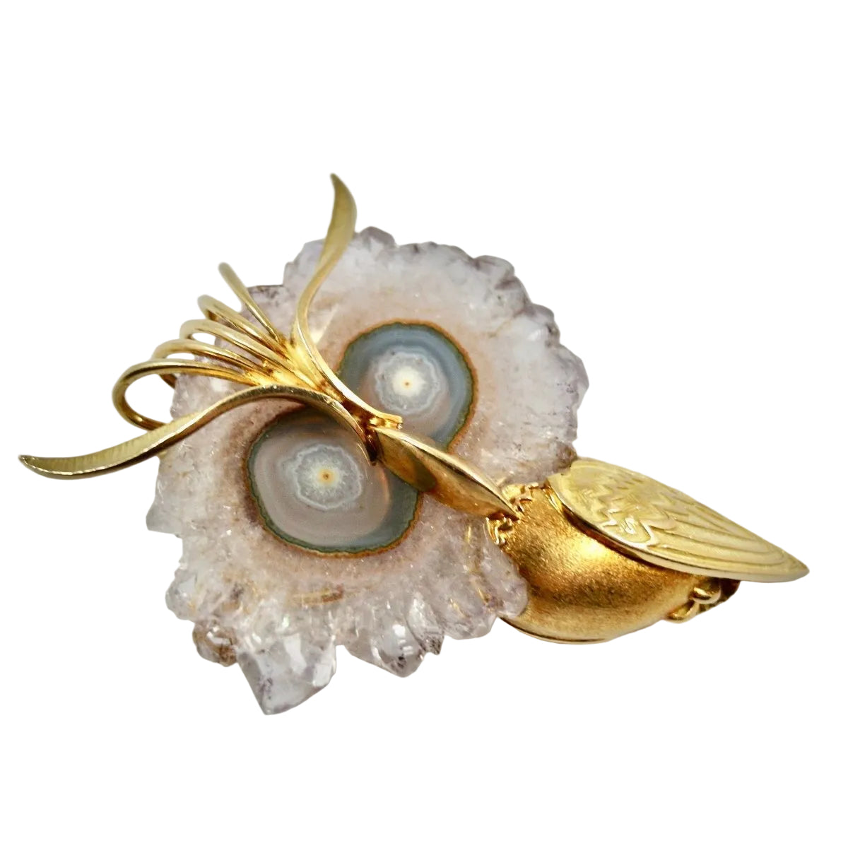 Broche/pendentif hiboux époque 1950/1960 - Castafiore
