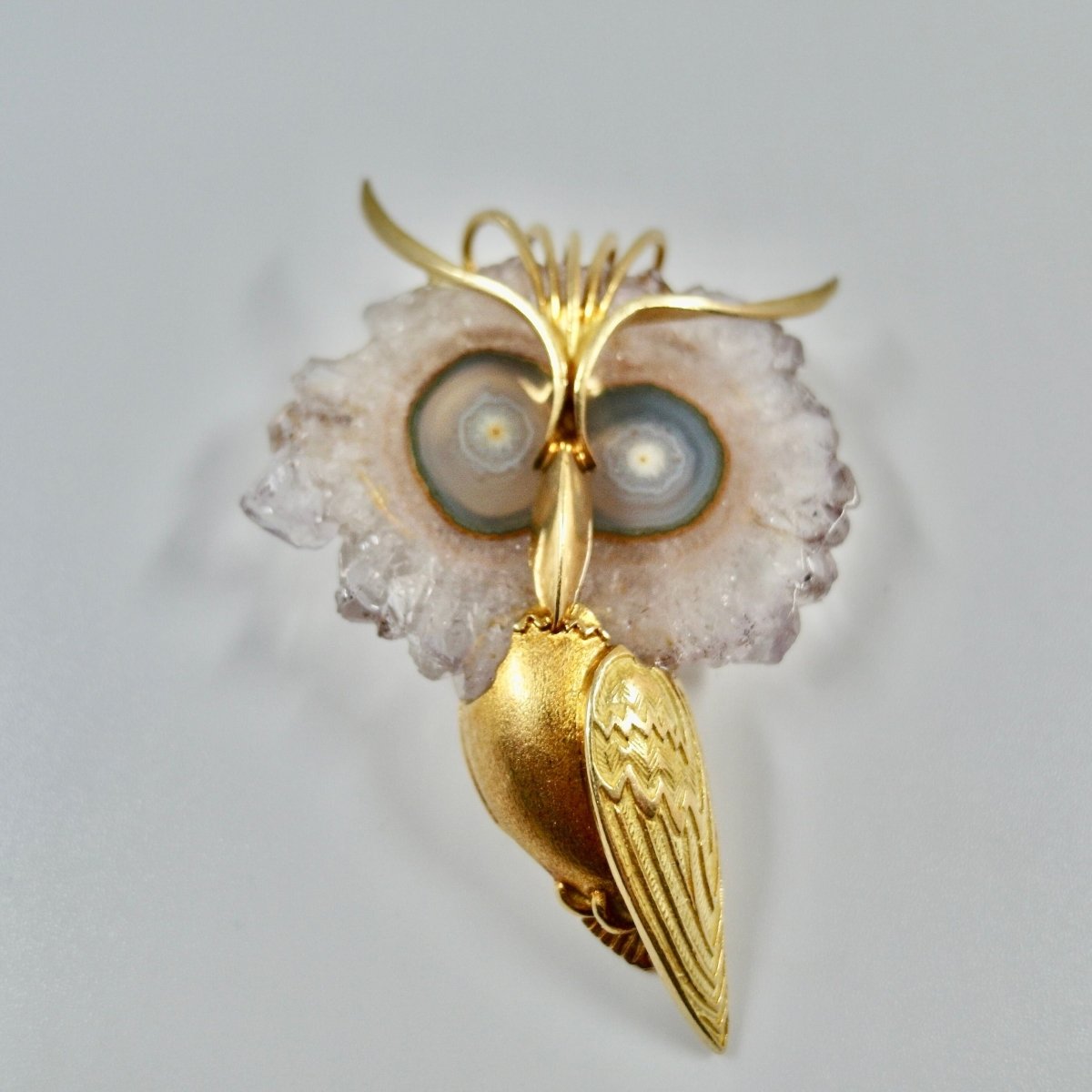 Broche/pendentif hiboux époque 1950/1960