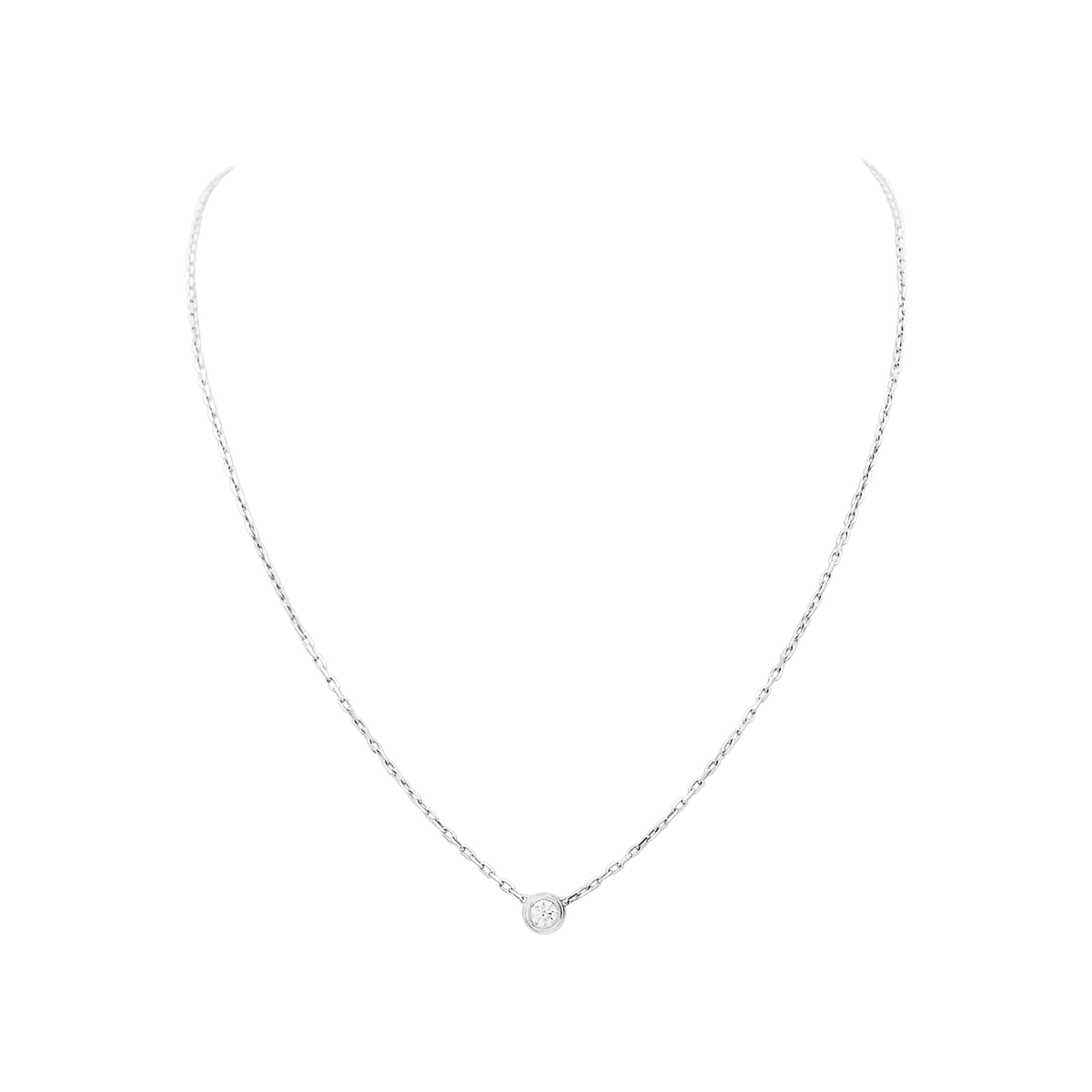 Collier Cartier "Cartier d'Amour", or blanc, diamant.