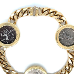 Bulgari 18K Gold “Monete” Bracelet with Ancient Roman and Etruscan Silver Coins – Signed, Circa 1980s - Castafiore