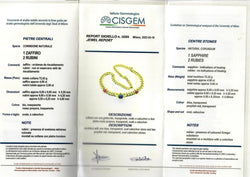 Bulgari 1970' Ruby Sapphire Diamond Curb Link Necklace - Castafiore