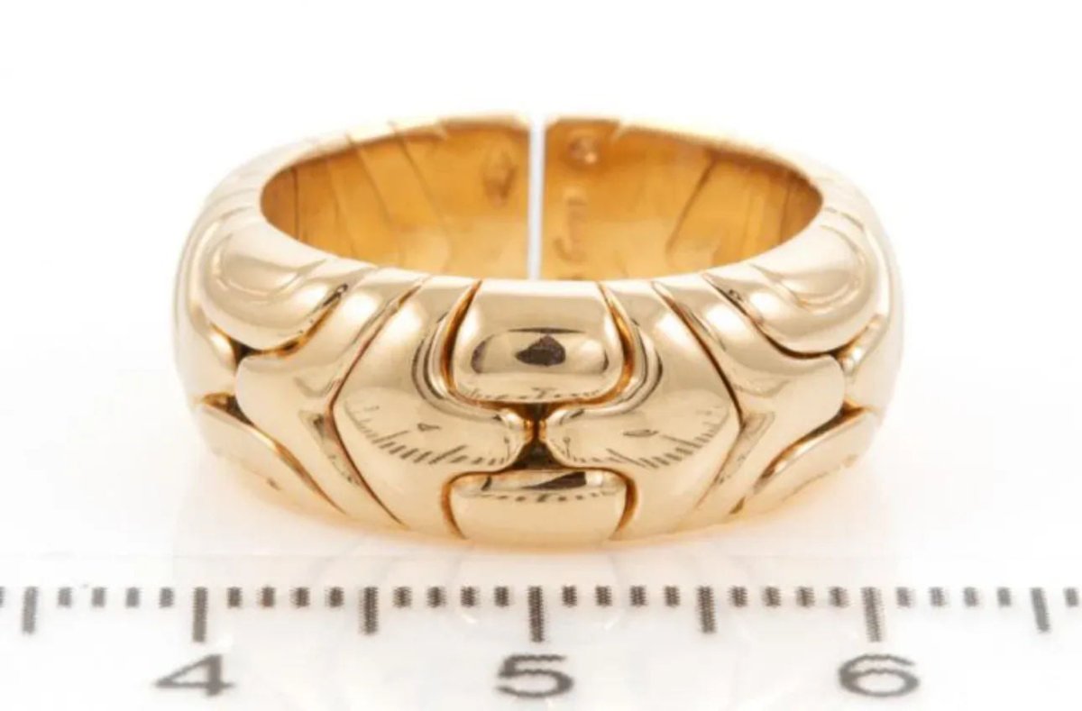 Bulgari Alveare Gold Band Ring - Castafiore