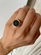 Bulgari Ancient Coin Gold Flip Ring - Castafiore