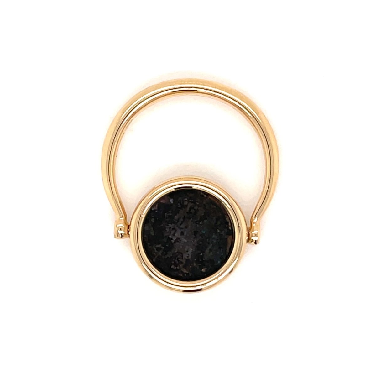 Bulgari Ancient Coin Gold Flip Ring - Castafiore