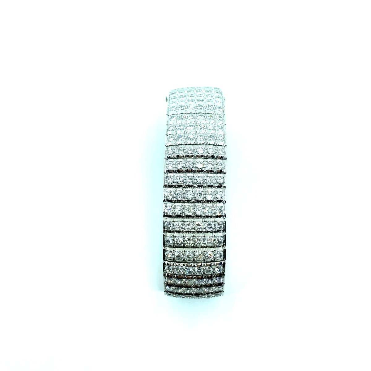 Bulgari Art Deco 30 Carat Diamond Engraved Platinum Tennis Bracelet - Castafiore