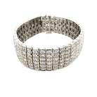 Bulgari Art Deco 30 Carat Diamond Engraved Platinum Tennis Bracelet - Castafiore