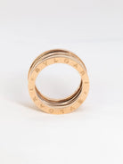 BULGARI - Bague B.zero1 Design Legend Z. HADID Genderless, or rose et céramique - Castafiore