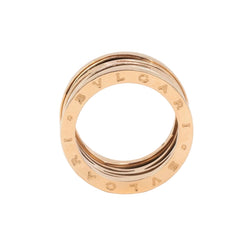 BULGARI - Bague B.zero1 Design Legend Z. HADID Genderless, or rose et céramique - Castafiore