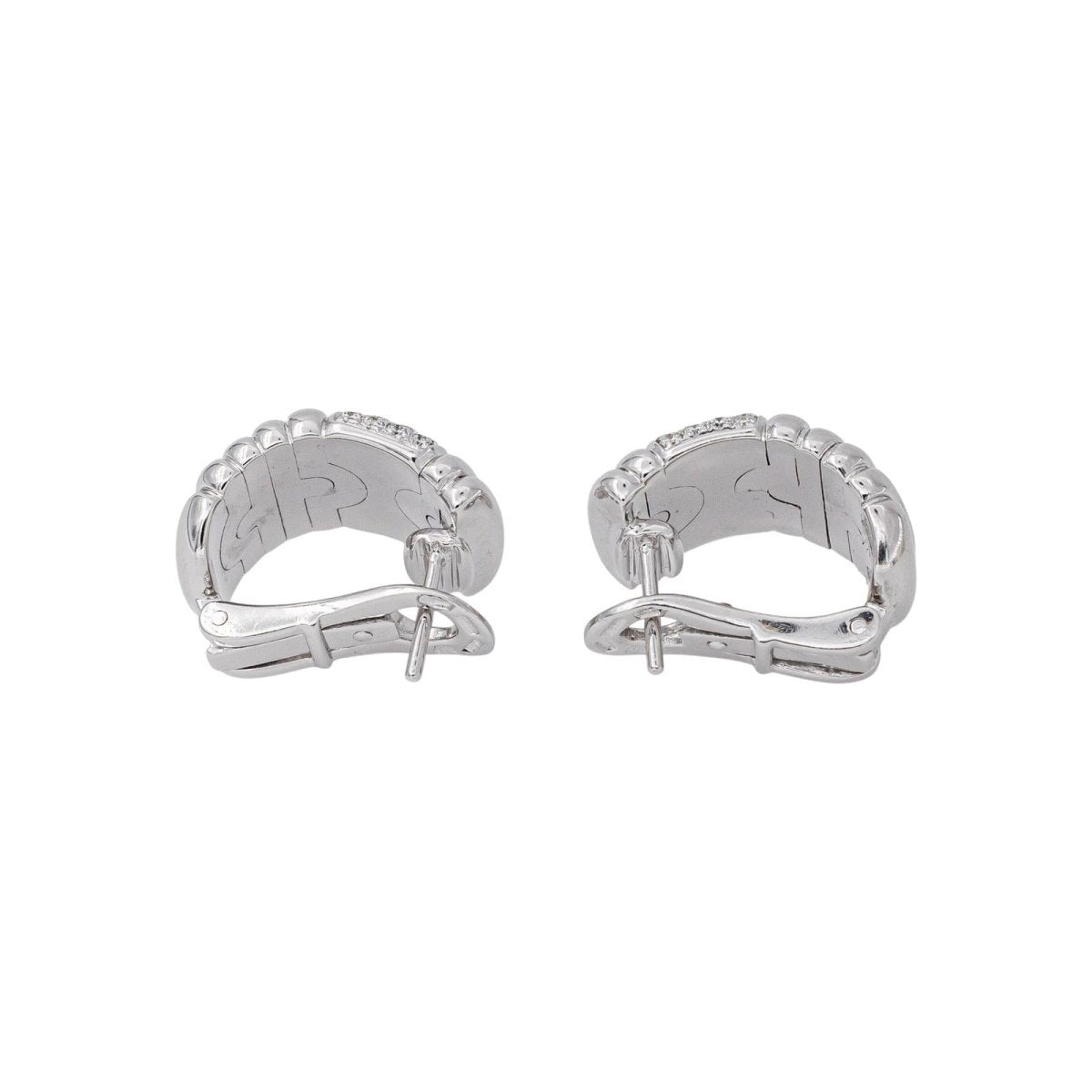 Bulgari Boucles d'oreilles Parentesi Or blanc Diamant - Castafiore