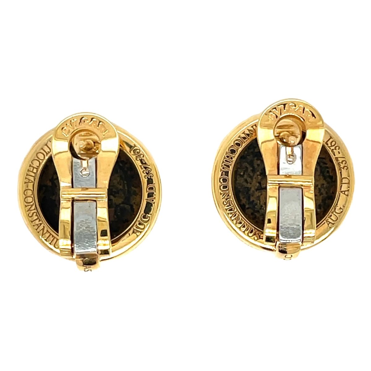 Bulgari Certified Monete Gold Rare Ancient Coin Earrings - Castafiore