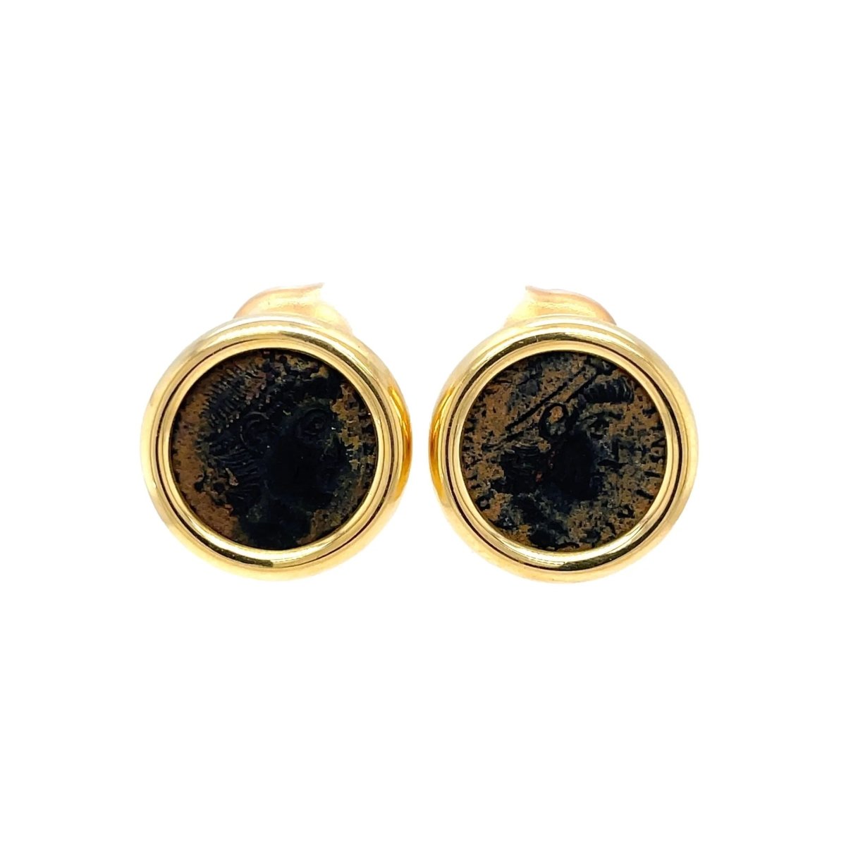 Bulgari Certified Monete Gold Rare Ancient Coin Earrings - Castafiore