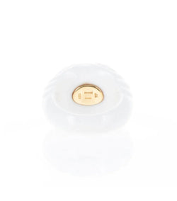 Bulgari Chandra Porcelain Blue Topaz Gold Ring - Castafiore