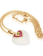 Bulgari Chandra Porcelain Ruby Gold Pendant - Castafiore