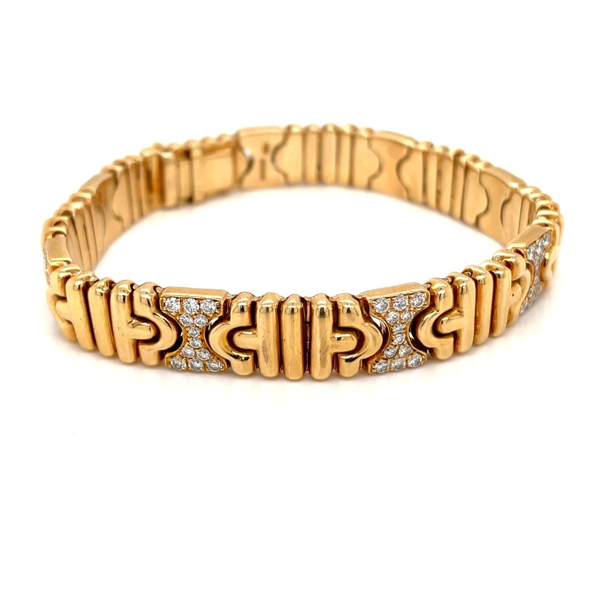 Bulgari Parentesi Diamond Gold Bracelet - Castafiore