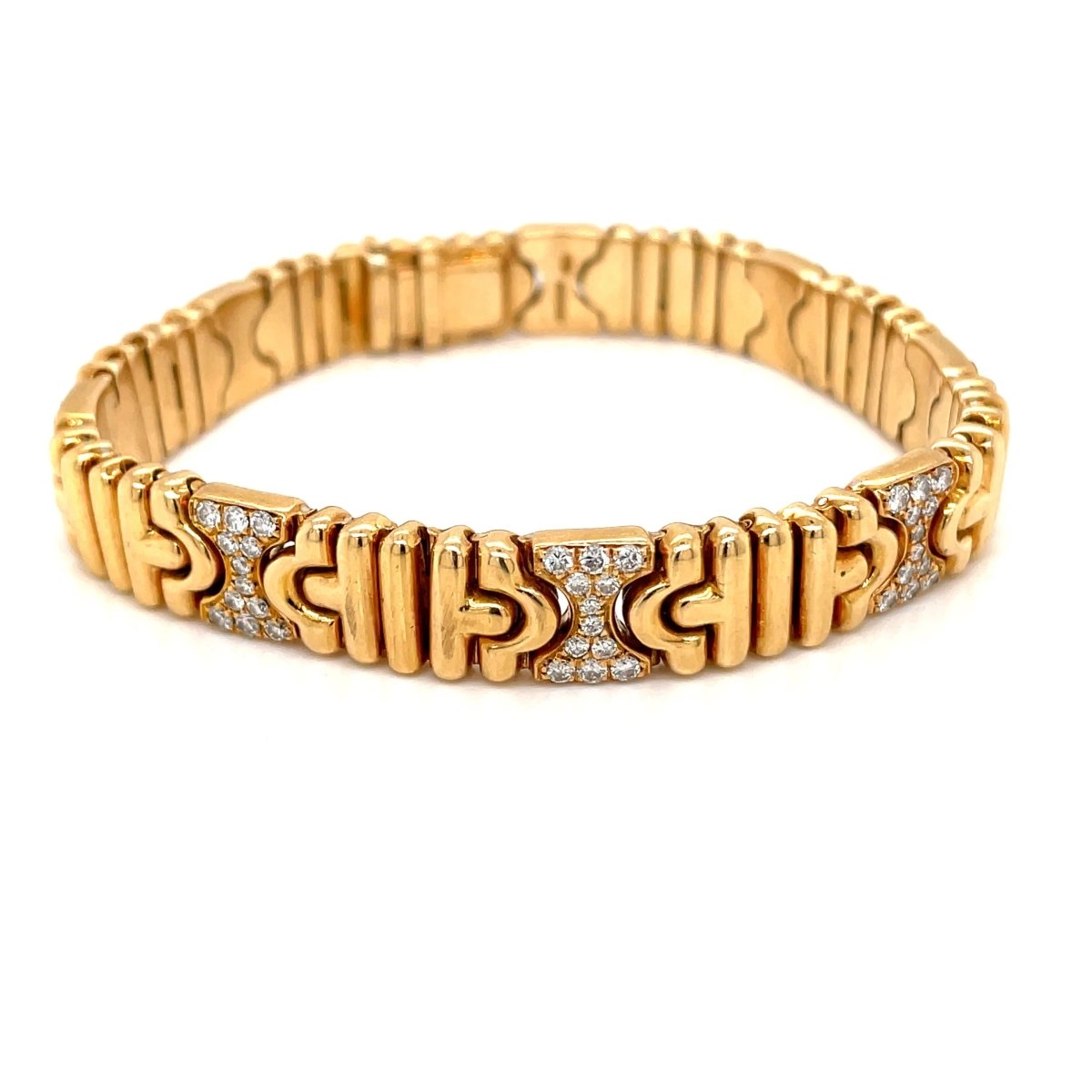 Bulgari Parentesi Diamond Gold Bracelet - Castafiore