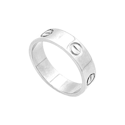 Bague Cartier "Love Classique", or blanc.