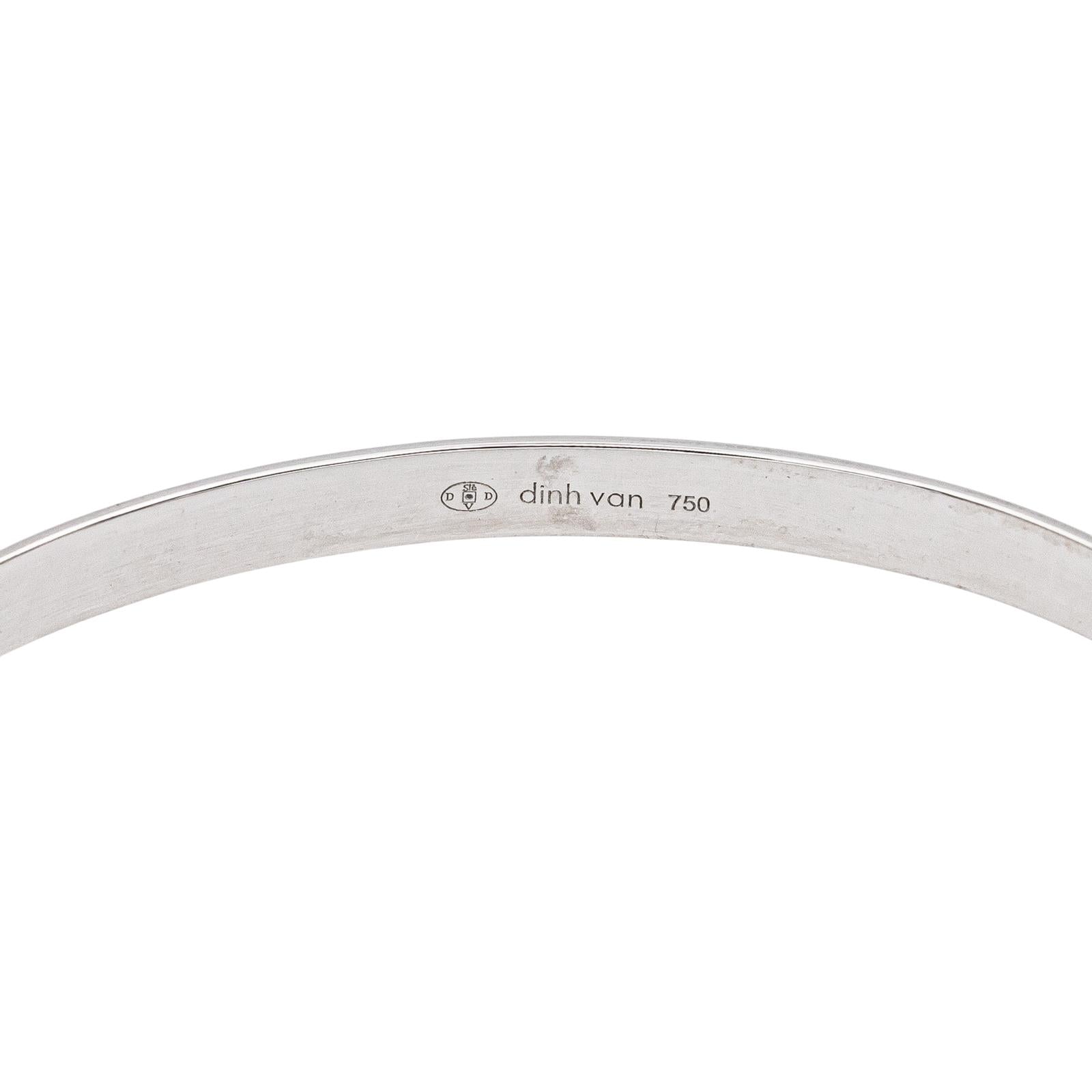 Dinh Van Bracelet Bangle Lock White gold Diamond