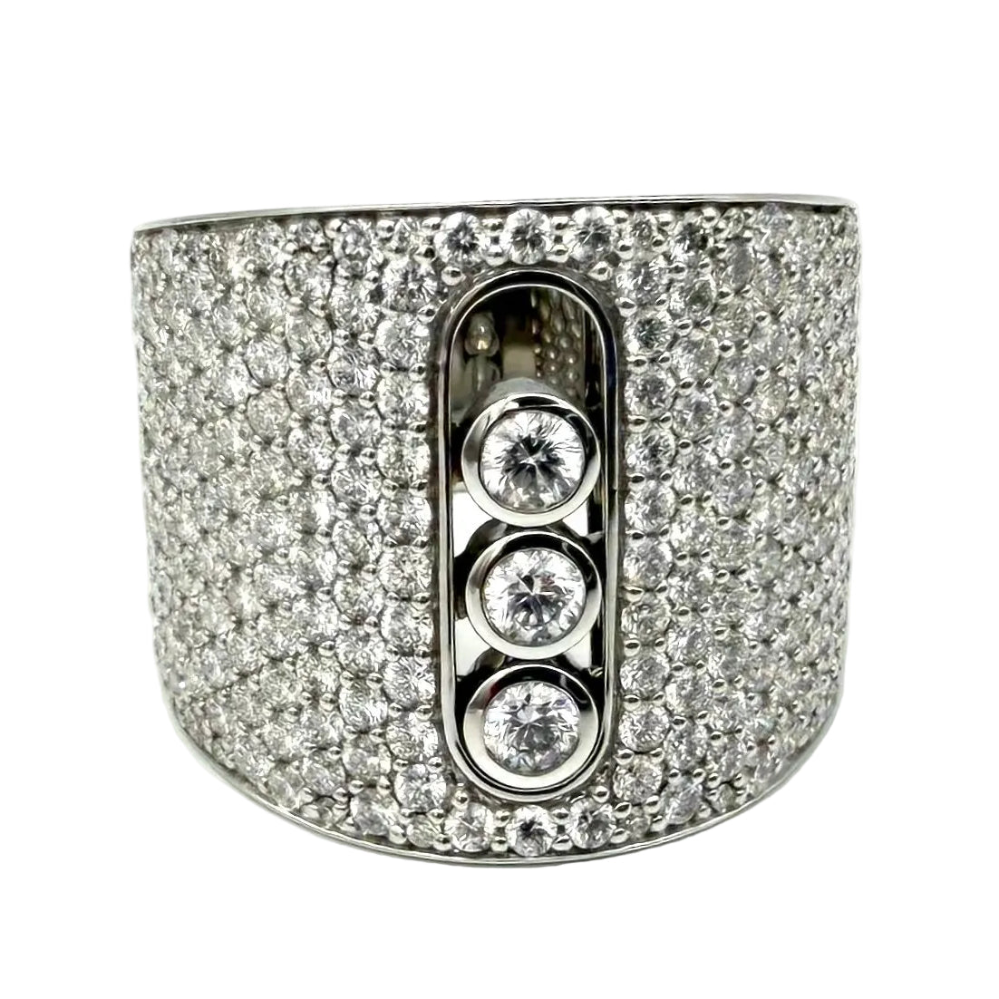 MESSIKA "Move Joaillerie Pave" Ring in white gold and diamonds