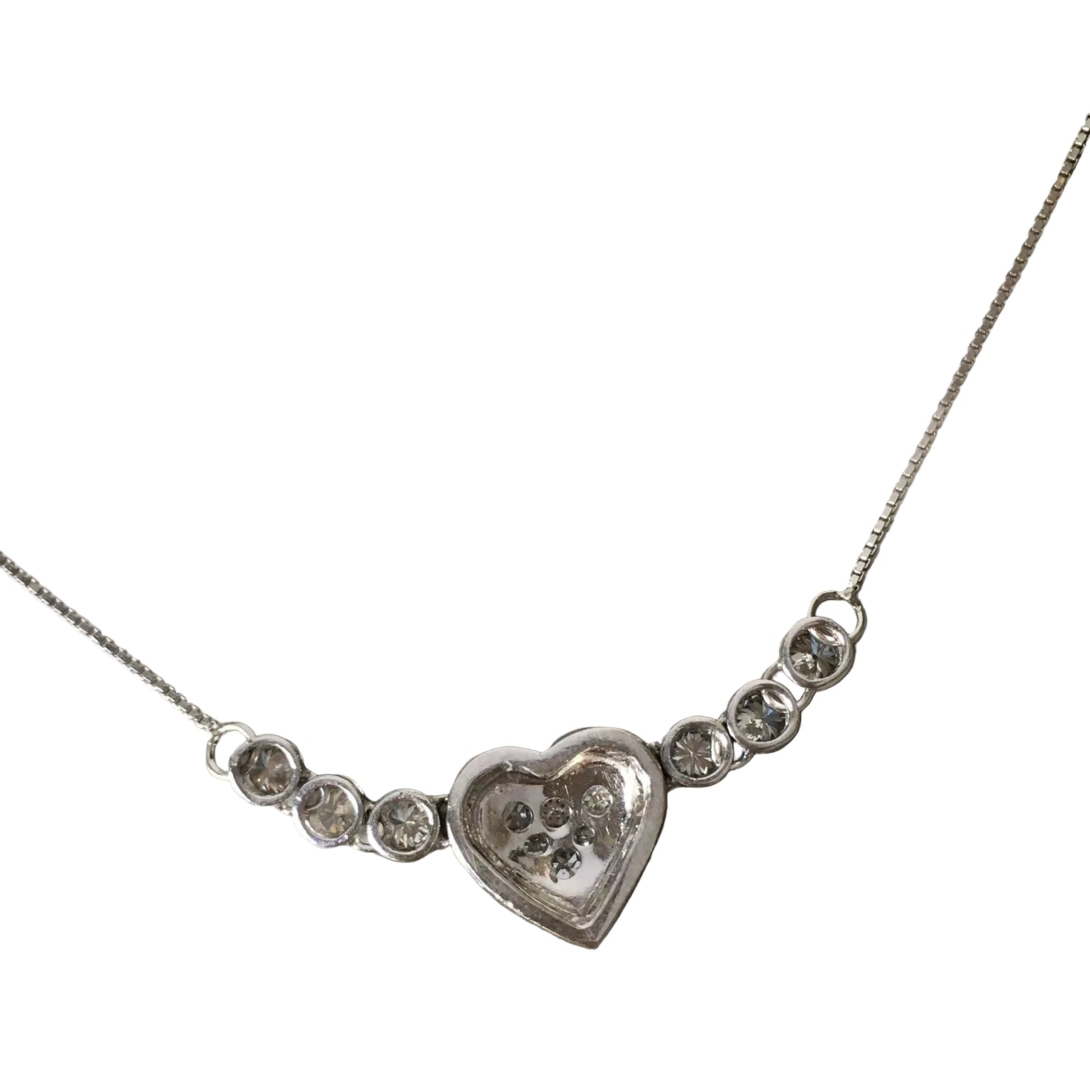 Necklace Pendant in White gold and Diamonds