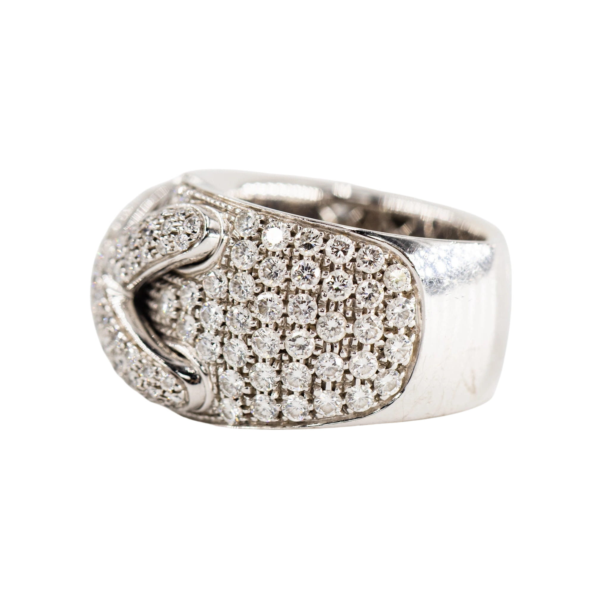 CHAUMET "Liens XL" Band Ring in white gold and diamonds