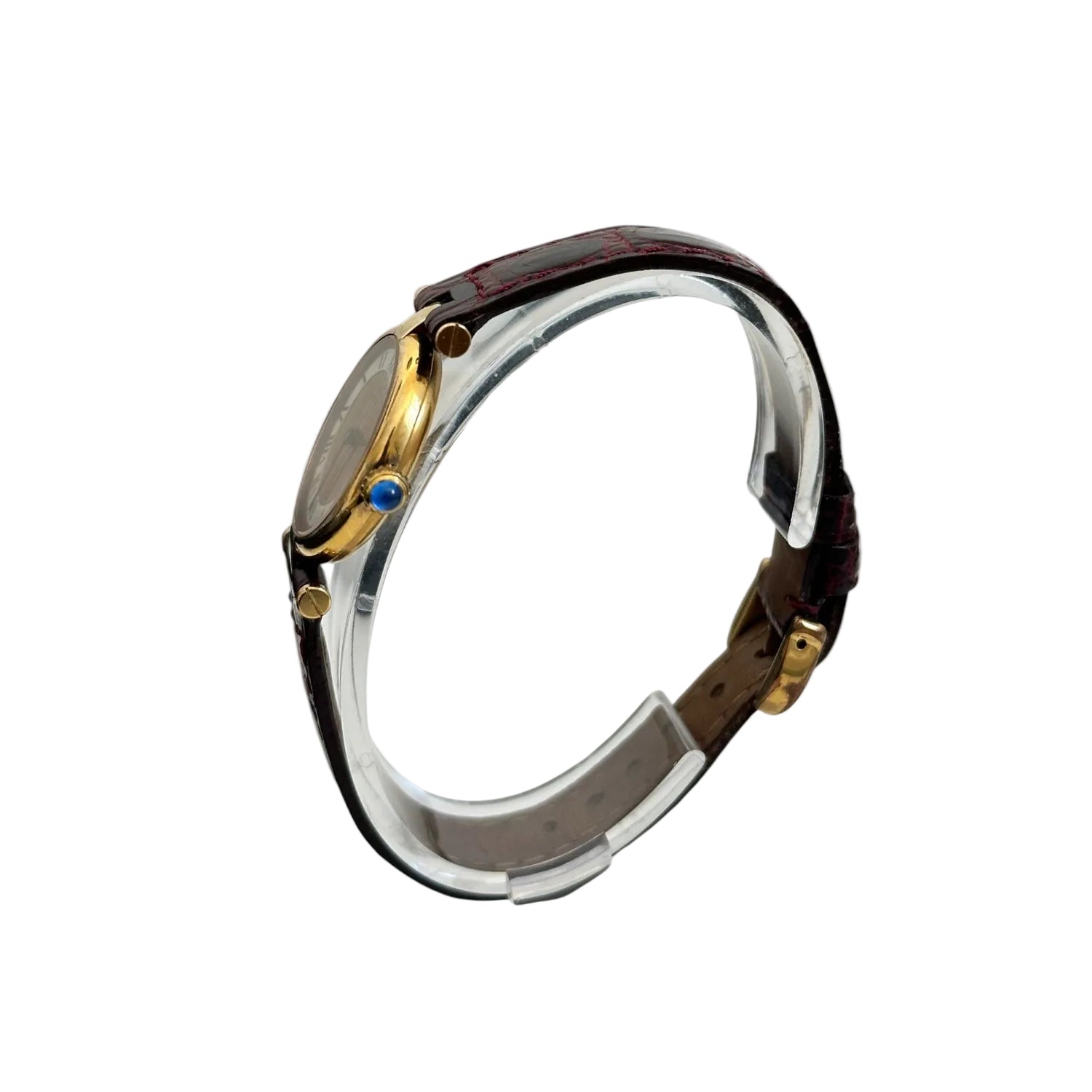 CARTIER "Must Vendôme" Watch in Vermeil and Leather