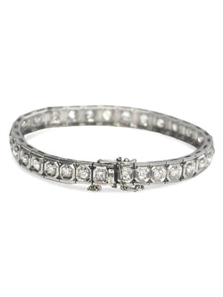 "Ligne" Bracelet in White Gold and Diamonds