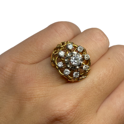 Yellow Gold and Diamond Dome Ring