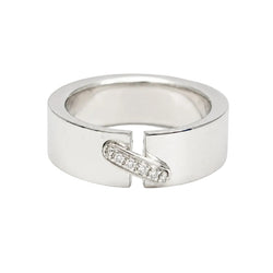 CHAUMET "Liens" Band Ring in white gold and diamonds