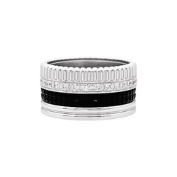 Bague Boucheron, "Quatre Black Edition Large", or blanc, PVD et diamants.