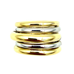 POMELLATO "Tubolare" Ring in white gold and yellow gold