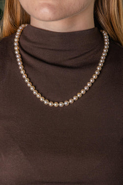 Necklace  White gold  Pearl