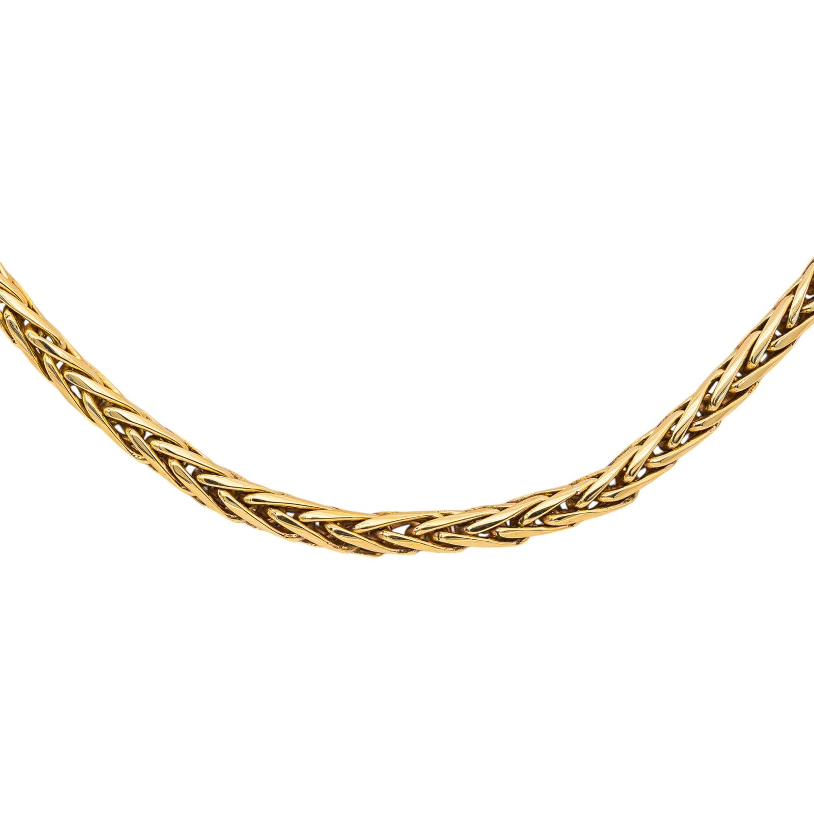 Collier Maille palmier Or jaune