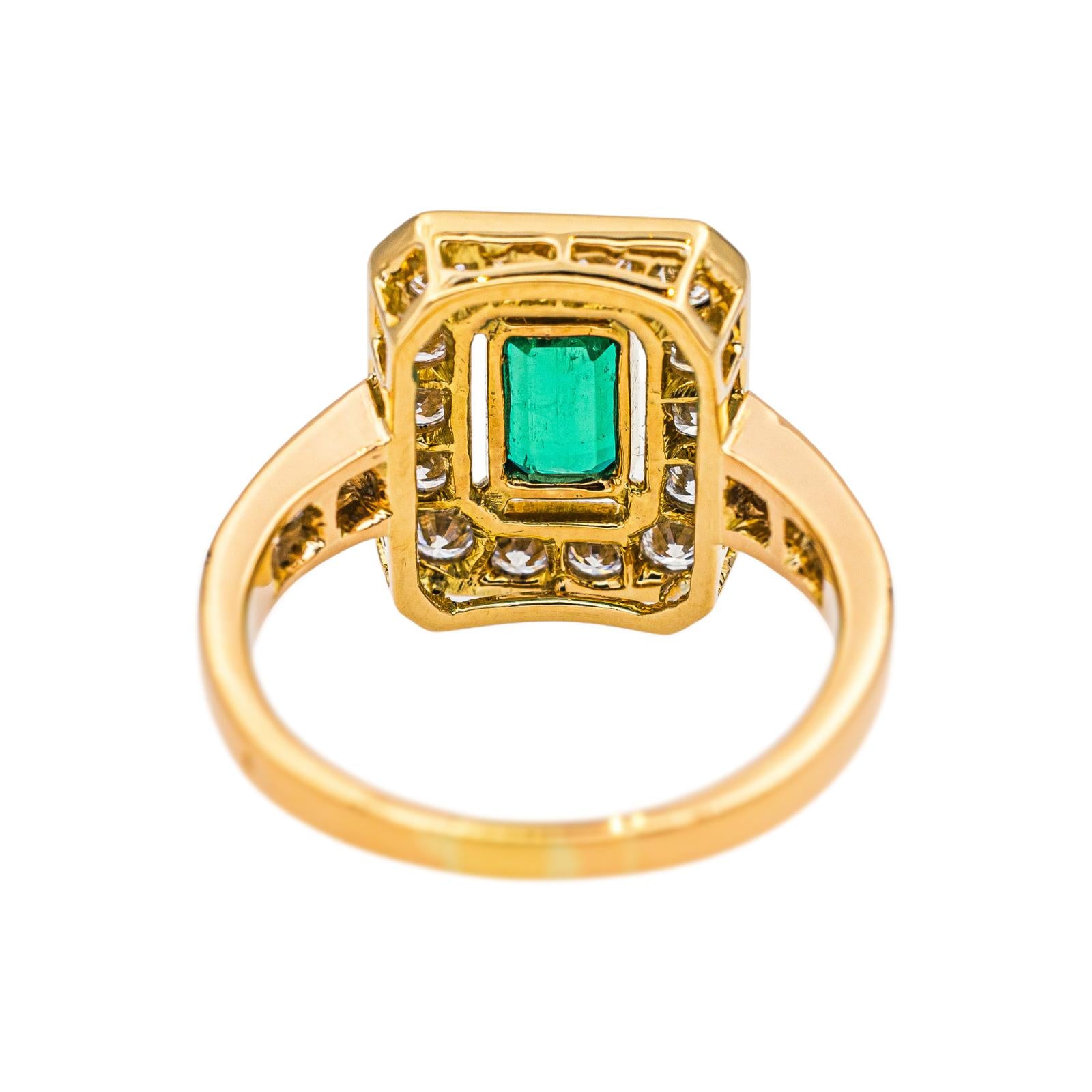 Bague Or jaune Emeraude