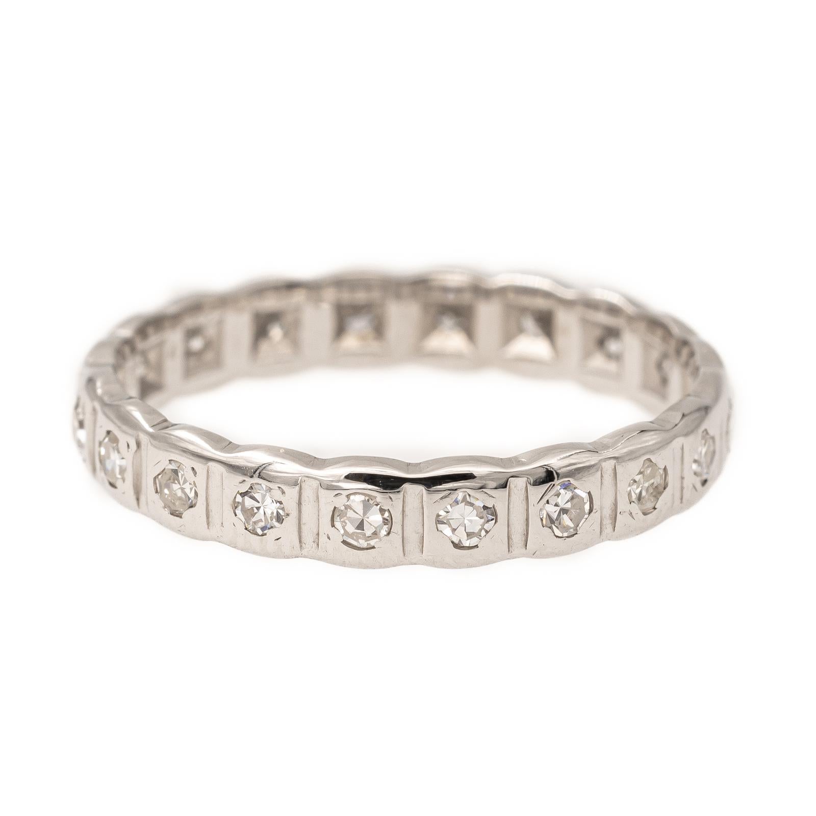 Bague Alliance Or blanc Diamant
