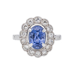 Bague Pompadour Or blanc Saphir