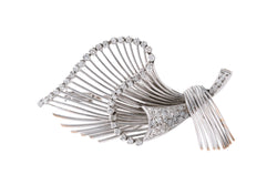 White Gold and Diamond Brooch
